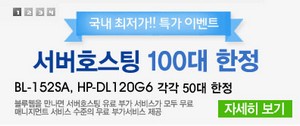 서버호스팅 100대 한정 국내최저가